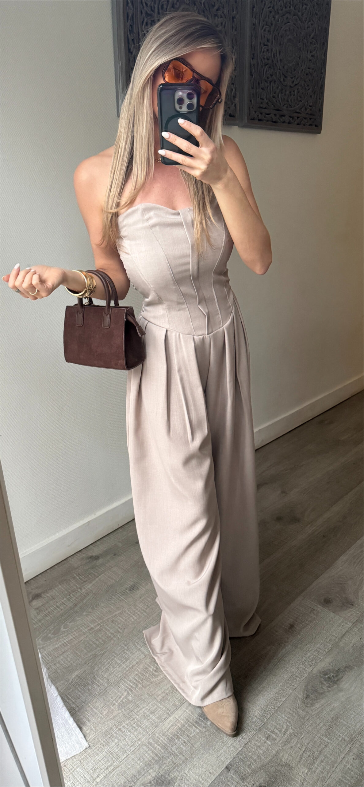 AM jumpsuit beige