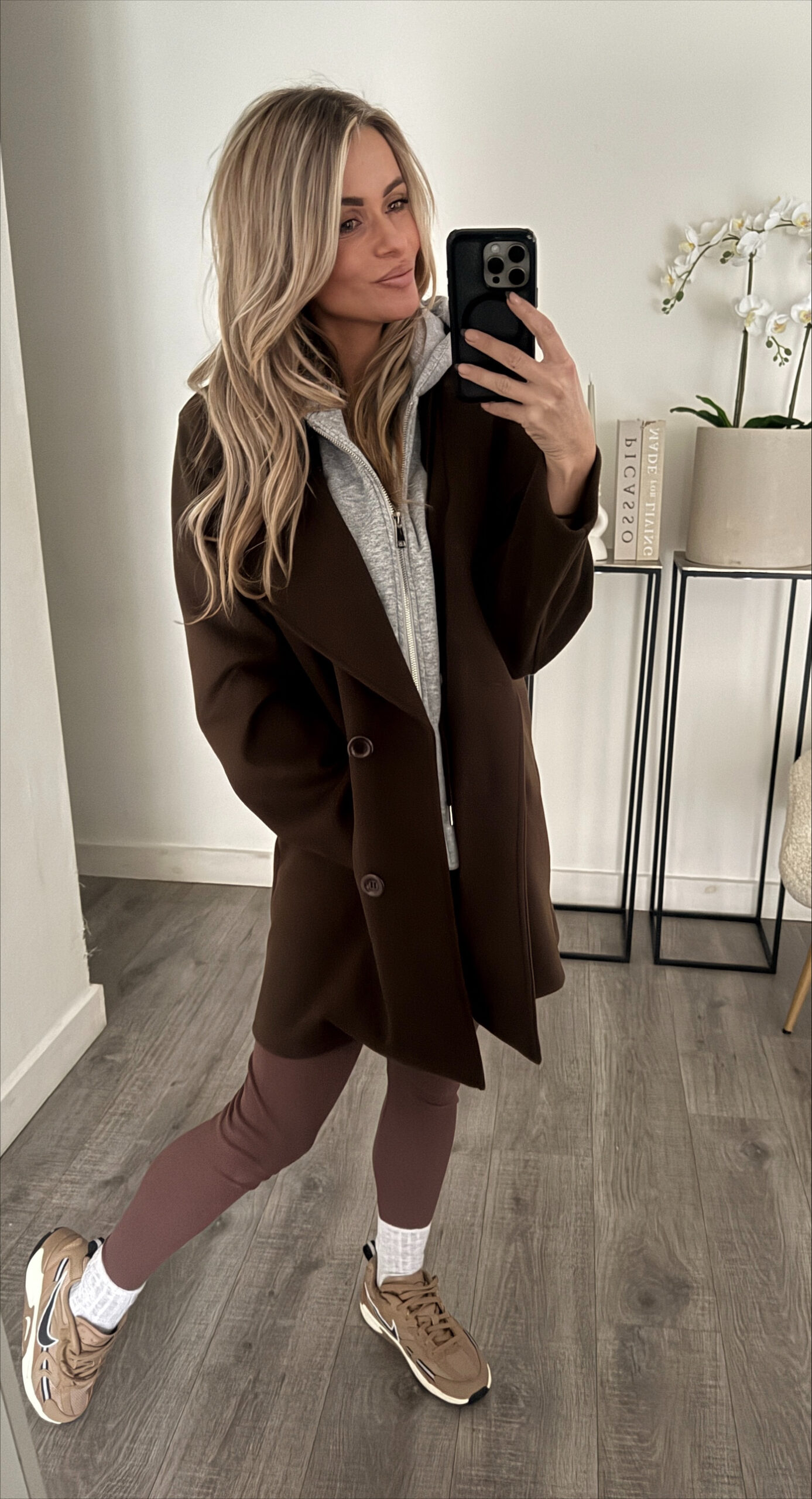 hoodie casual jacket brown