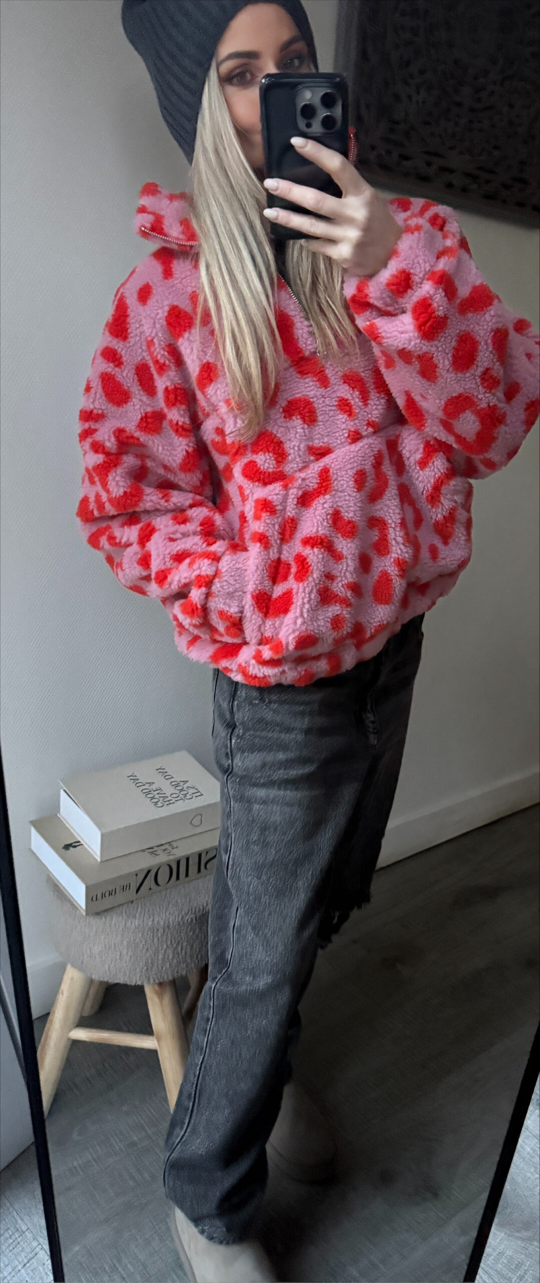 Teddy bear jacket pink