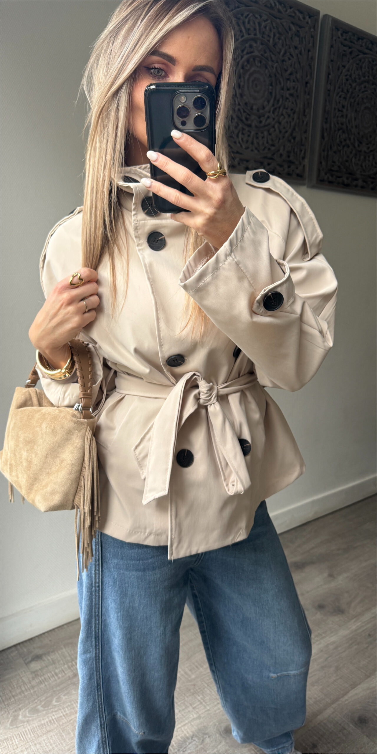 AM Trendcoat short beige