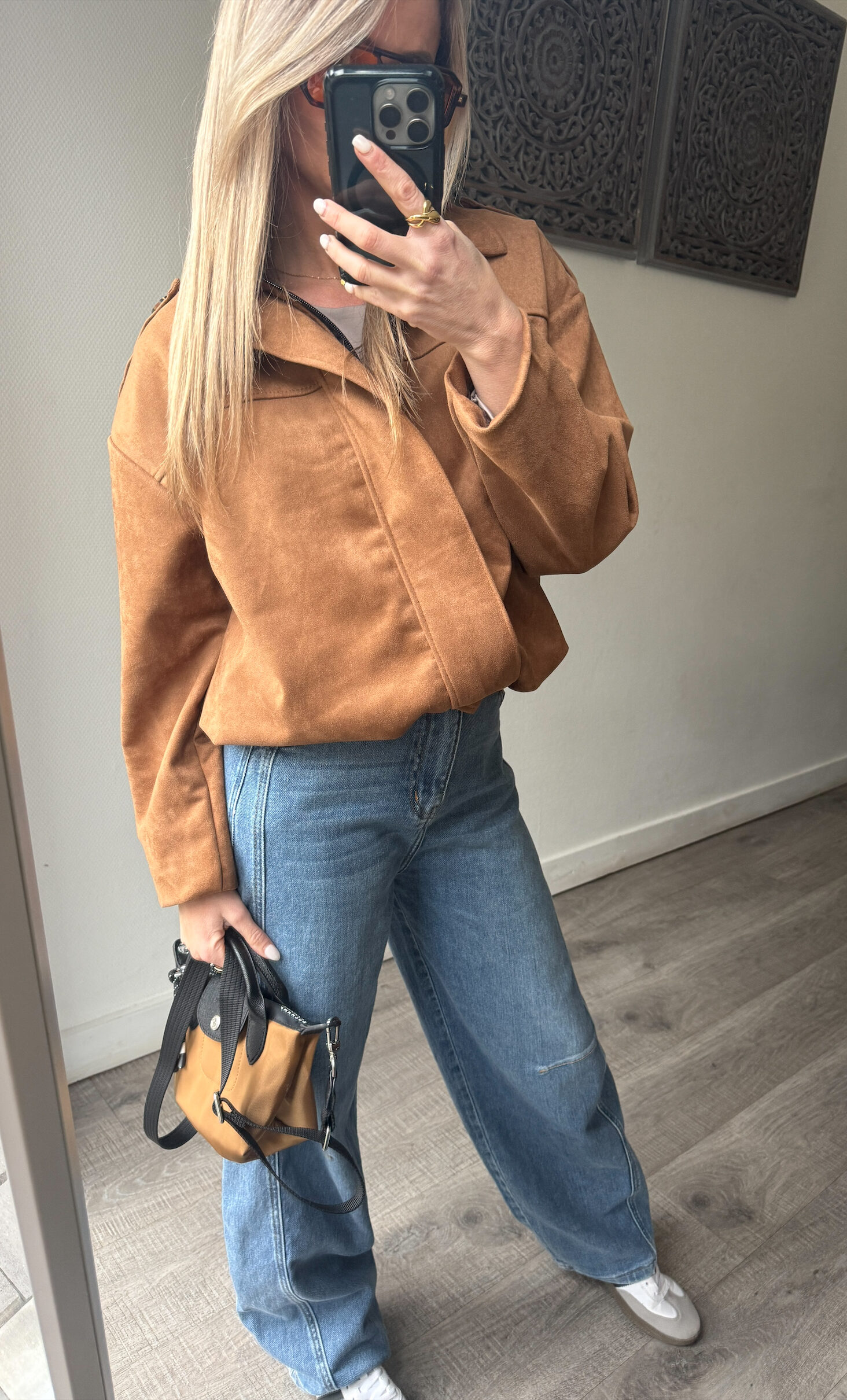 Ab jacket suede camel