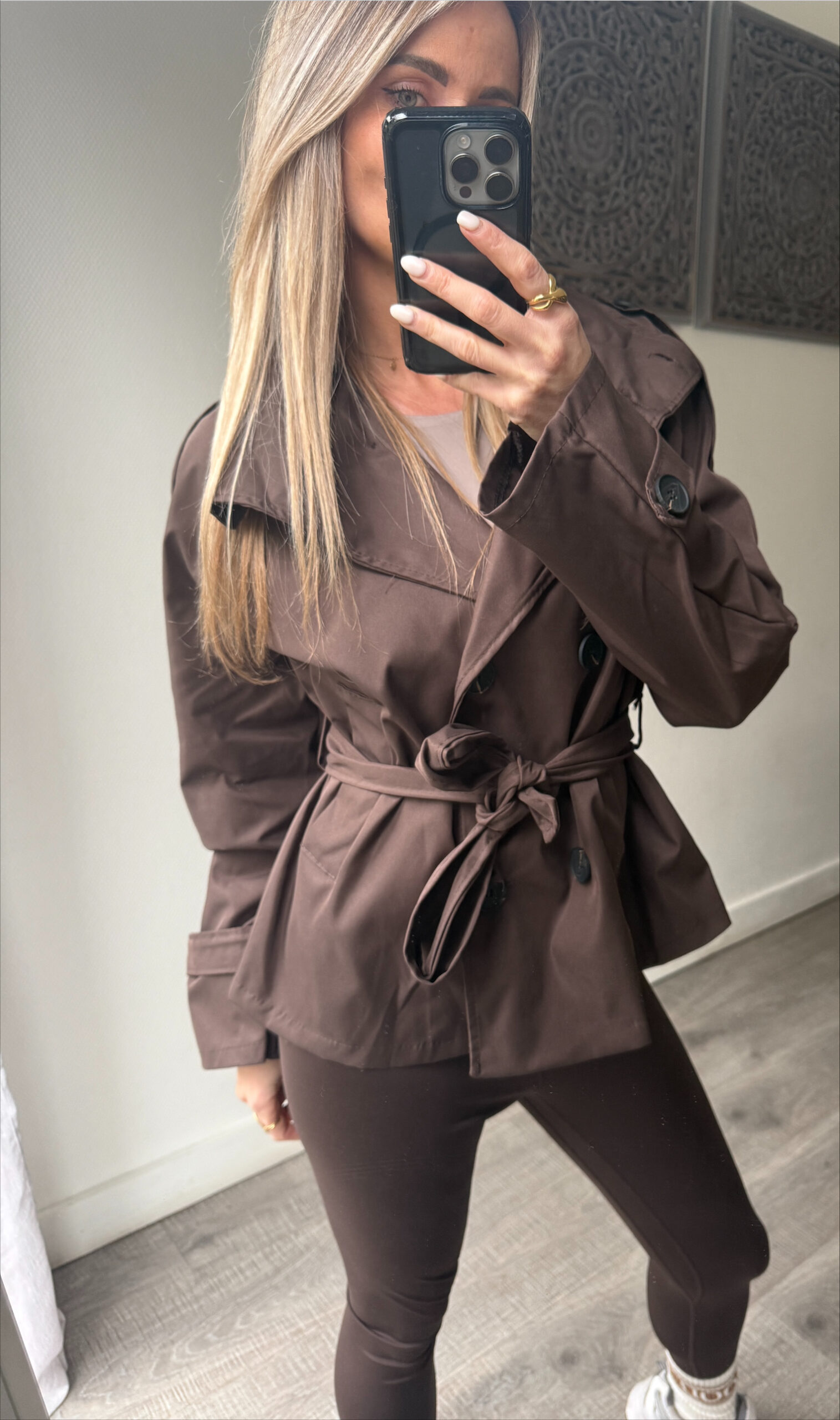 AM trendcoat short brown